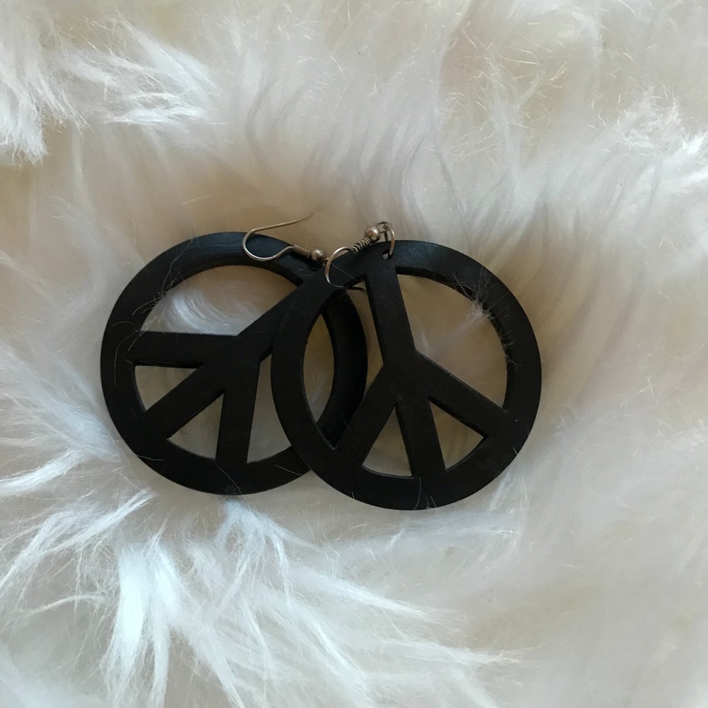 Peace sign earrings